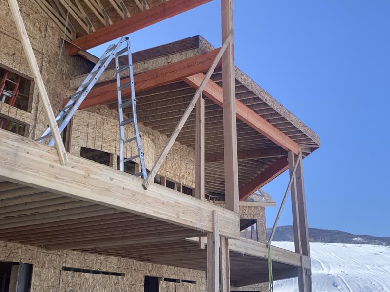 Multi-Level Deck — Structural beam & deck framing