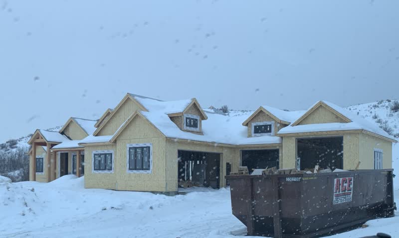 Custom Home — Winter framing